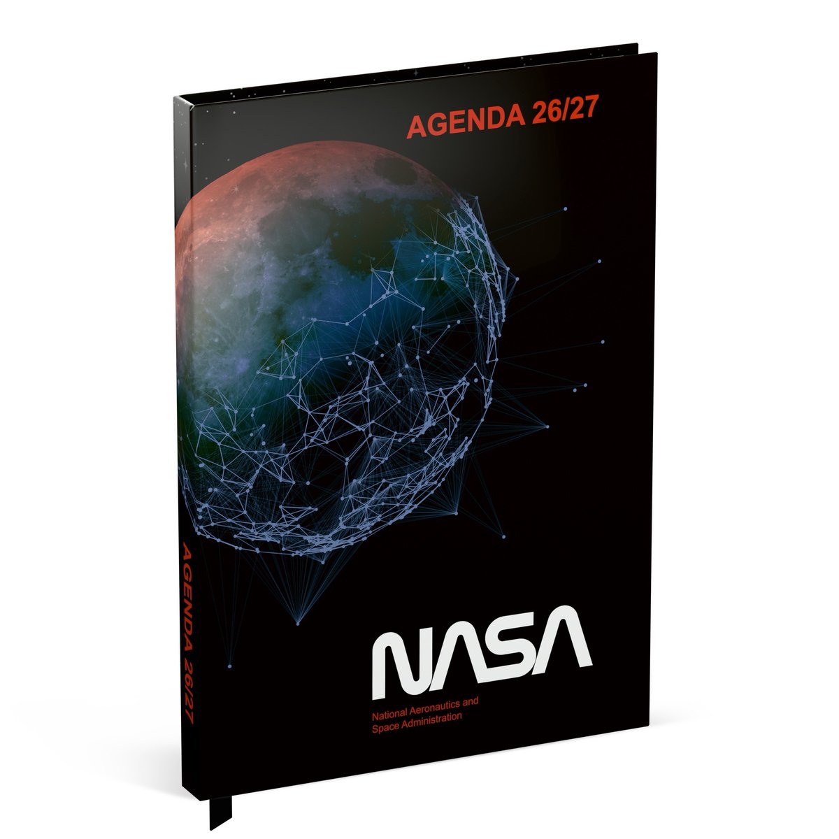 Nasa lannoo agenda - schoolagenda 2026-2027 - a5 formaat - - zwarte achtergrond