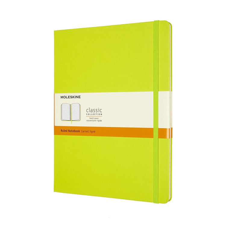 Moleskine classic notitieboek - extra large - hardcover - gelinieerd - citroen groen