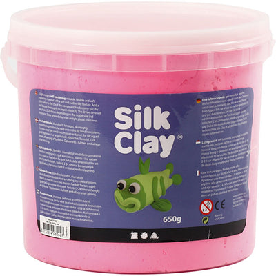 Silk clay - klei - 650 gr - roze
