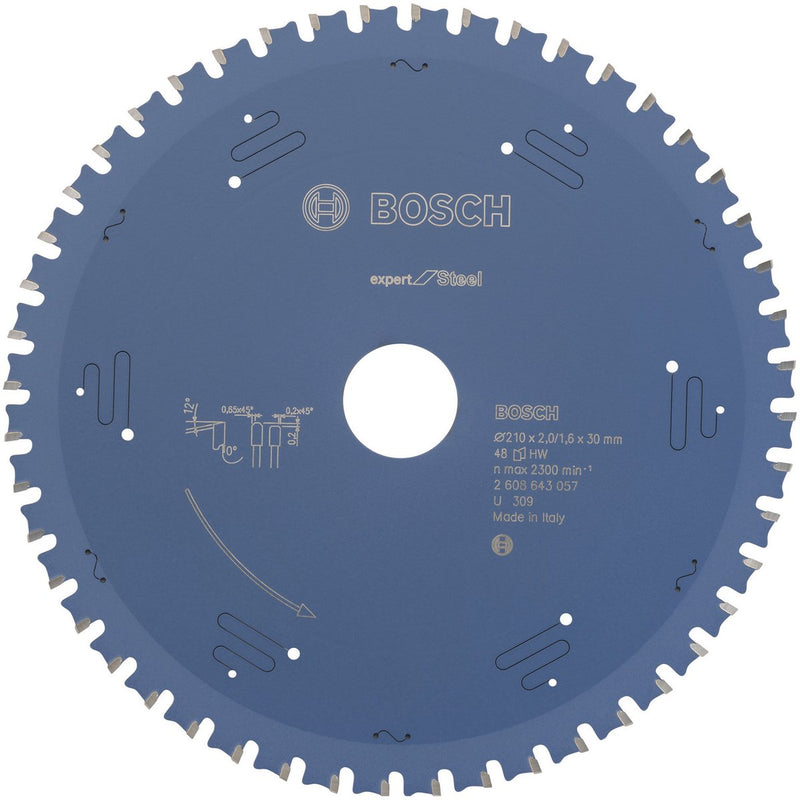 Bosch circular saw blade expert for steel 210 x 30 x 2,2 mm, 48