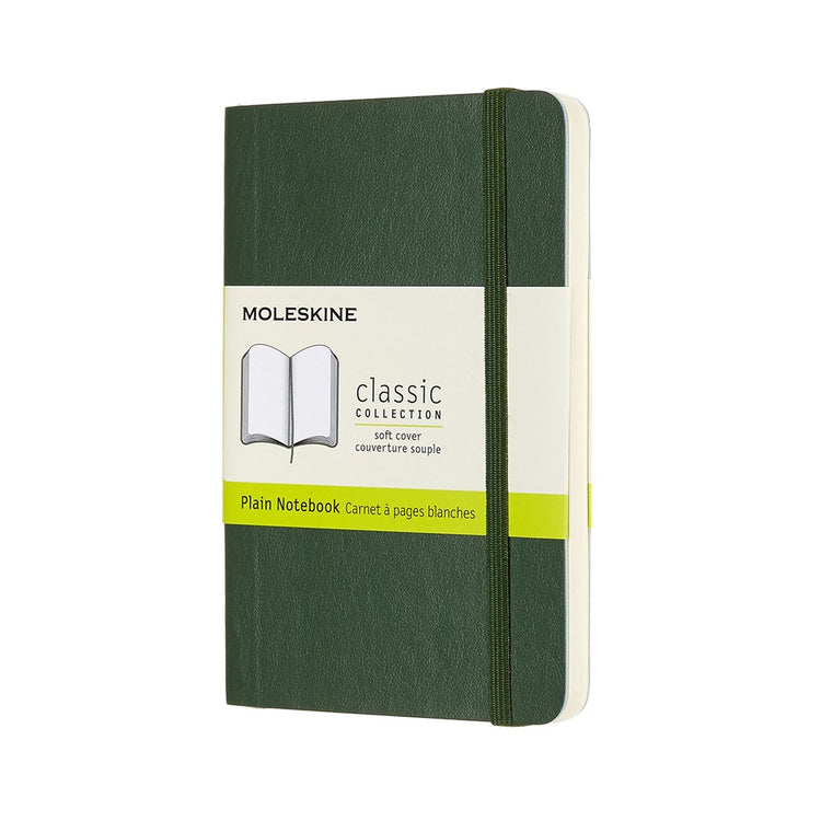 Moleskine classic notitieboek - pocket - softcover - blanco - mirte groen