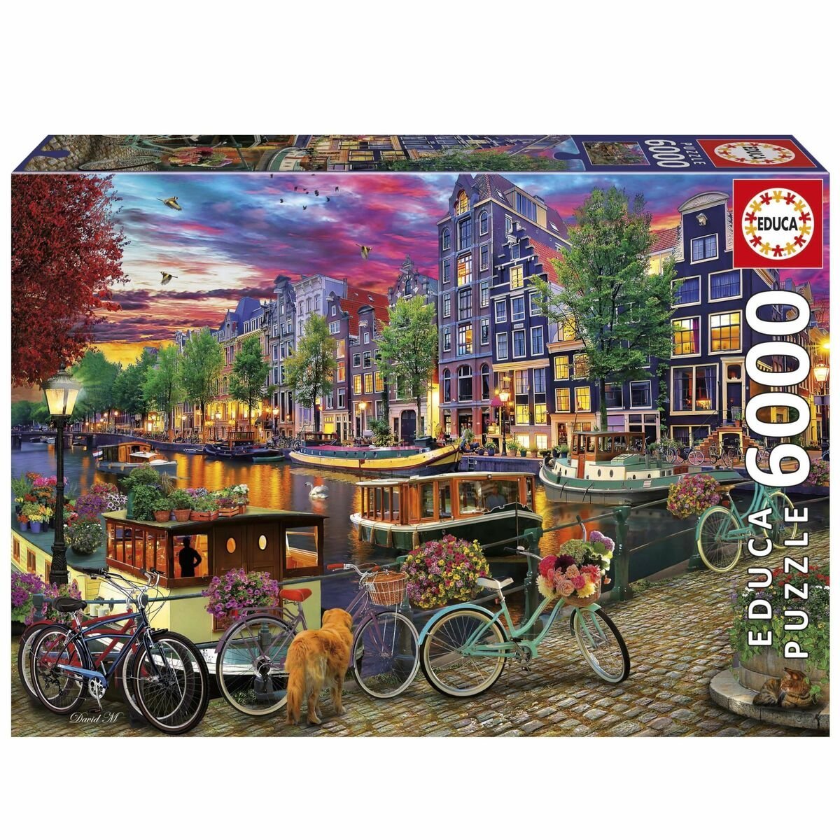 Educa - puzzel 6000 stukjes - fietsen in amsterdam