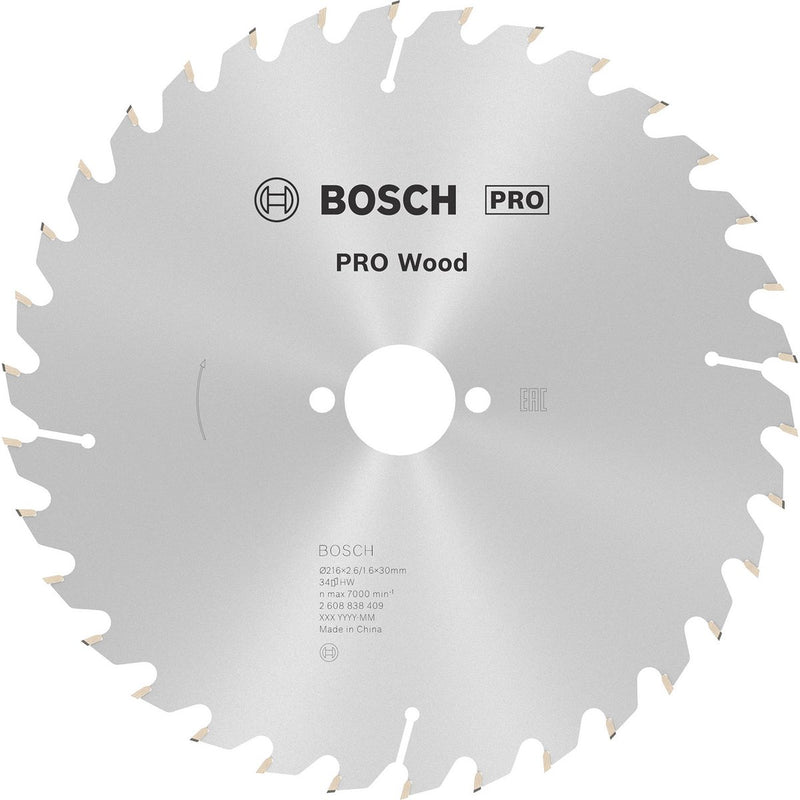 Bosch accessories optiline 2608838409 cirkelzaagblad 216 x 30 x 1.6 mm aantal tanden: 34 1 stuk(s)