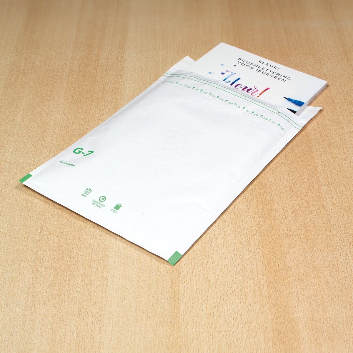Raadhuis luchtkussenenvelop - 250x350mm - g17 - met plakstrip - wit - 100 stuks