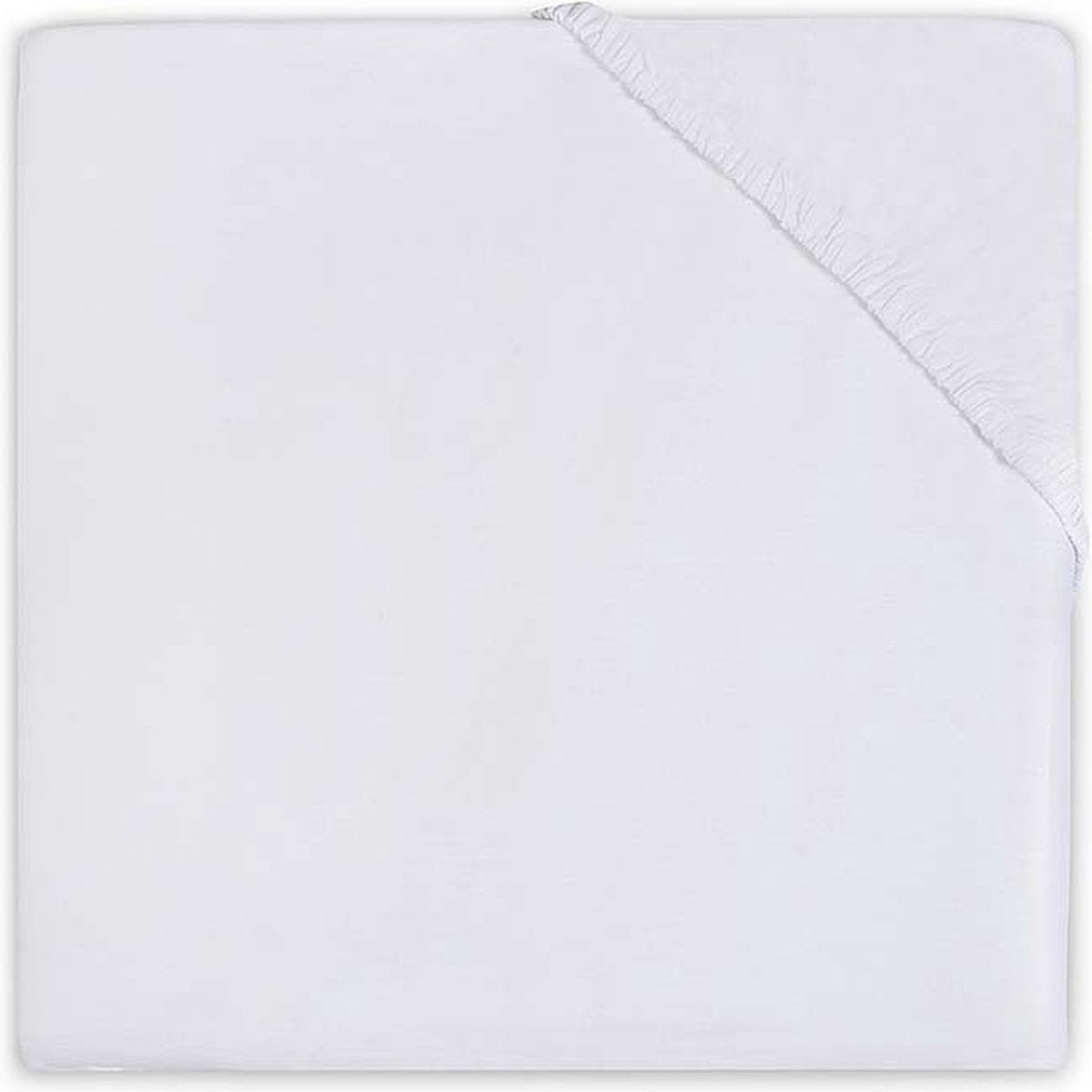 Jollein baby hoeslaken wieg katoen 40x80 90cm - wit