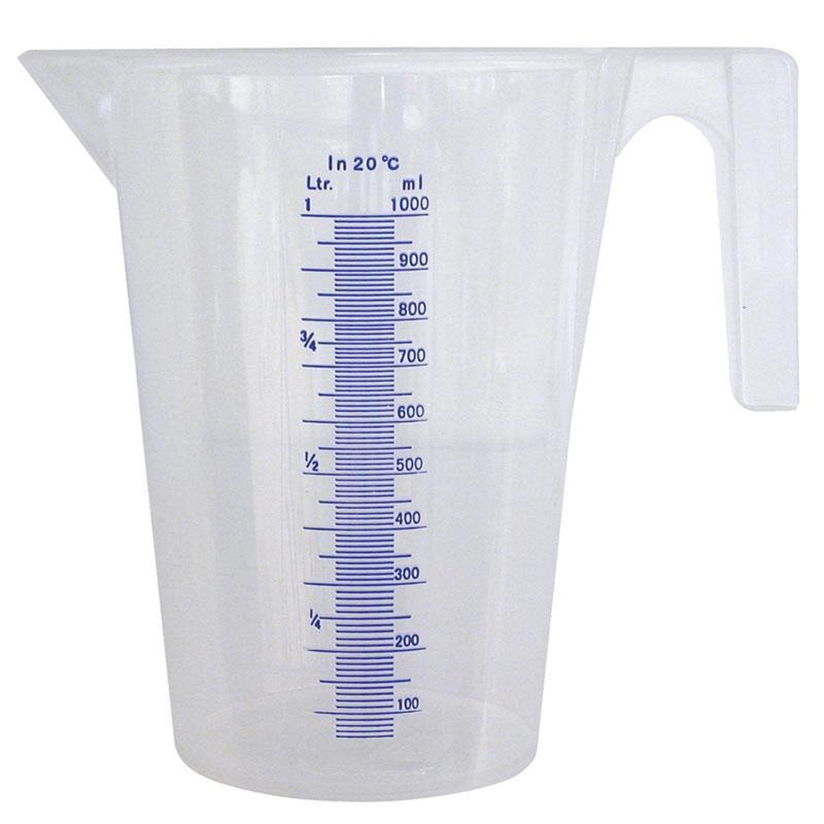 Pressol maatbeker - 1 liter - transparant - kunststof - litermaat