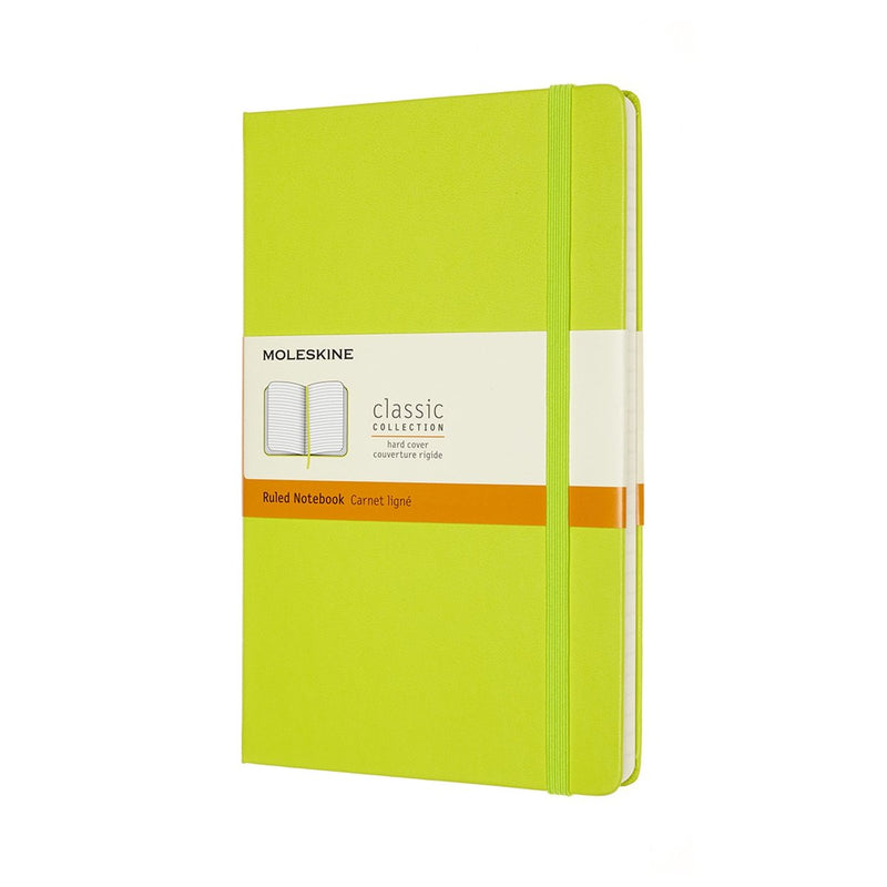 Moleskine classic notitieboek - large - hardcover - gelinieerd - citroen groen