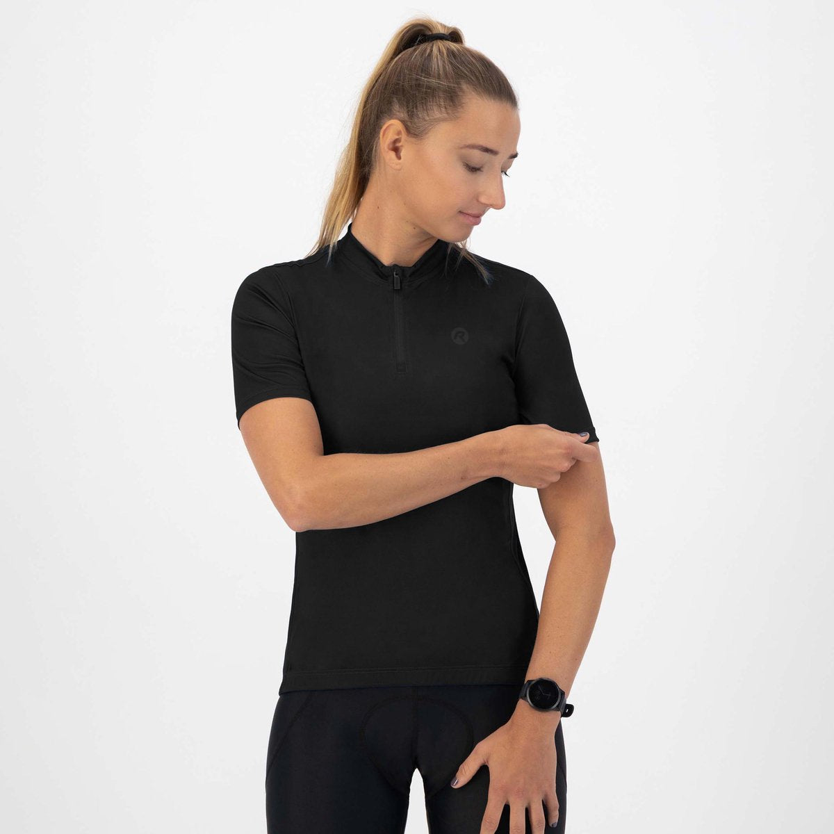 Rogelli core fietsshirt dames - korte mouwen - zwart - m