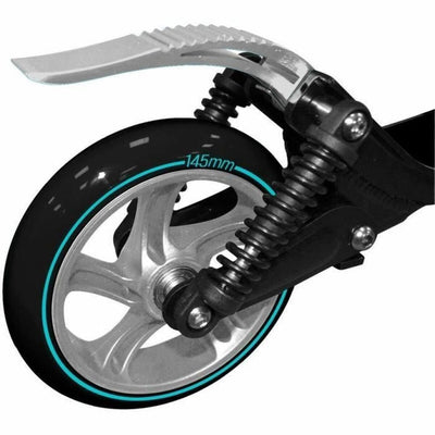 Skids control foldable double suspensions adjustable scooter 145mm carbone
