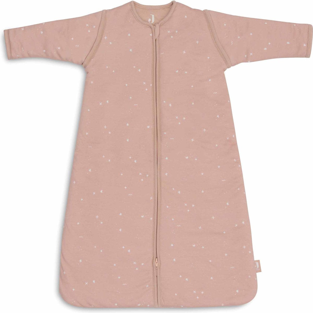 Jollein baby slaapzak winter met afritsbare mouw 90cm - twinkling wild rose - winterslaapzak