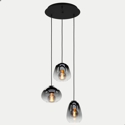 Eglo aguilares hanglamp - e27 - ø 43 cm - glas - zwart