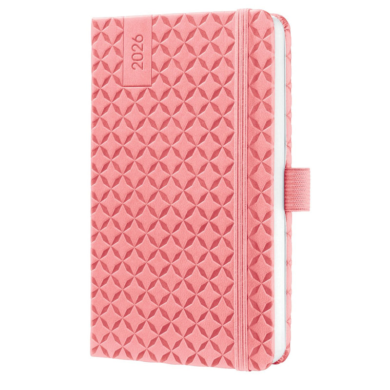 Sigel weekagenda flair 2026 - formaat a6 - rose pink - hardcover - si-j6110