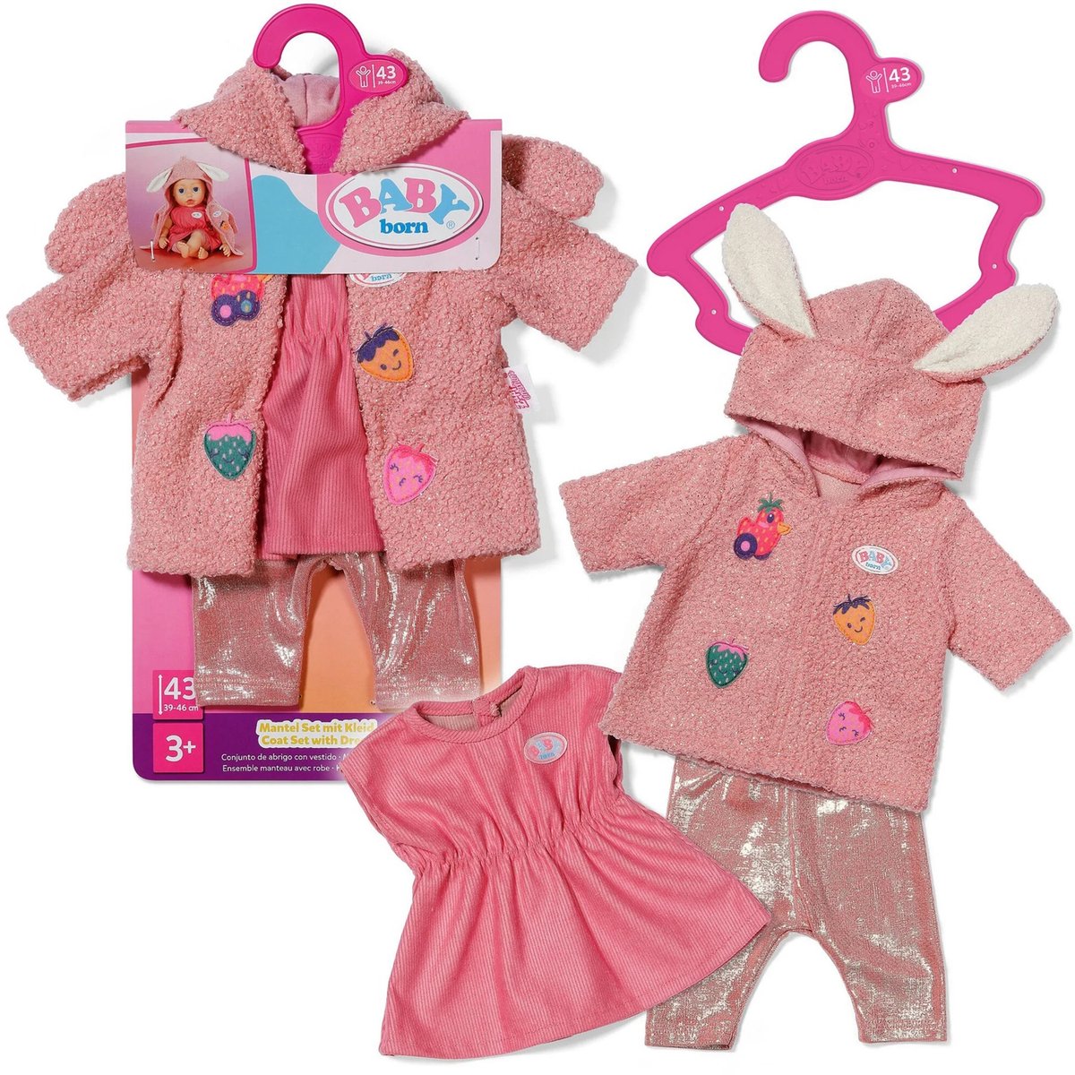 Baby born jas-set met jurk (43 cm)