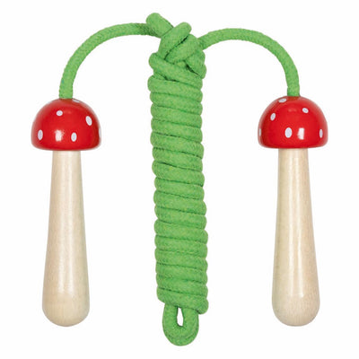 Goki springtouw houten handvatten paddenstoel