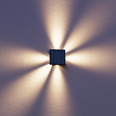 Calex altamura solar wandlamp - tuinverlichting op zonne-energie - buitenlamp met dag nacht sensor - warm wit licht - zwart