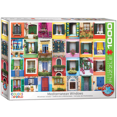 Eurographics - mediterrane ramen [mediteranean windows] - 1000 stukjes 68×48cm (b×h) - legpuzzel