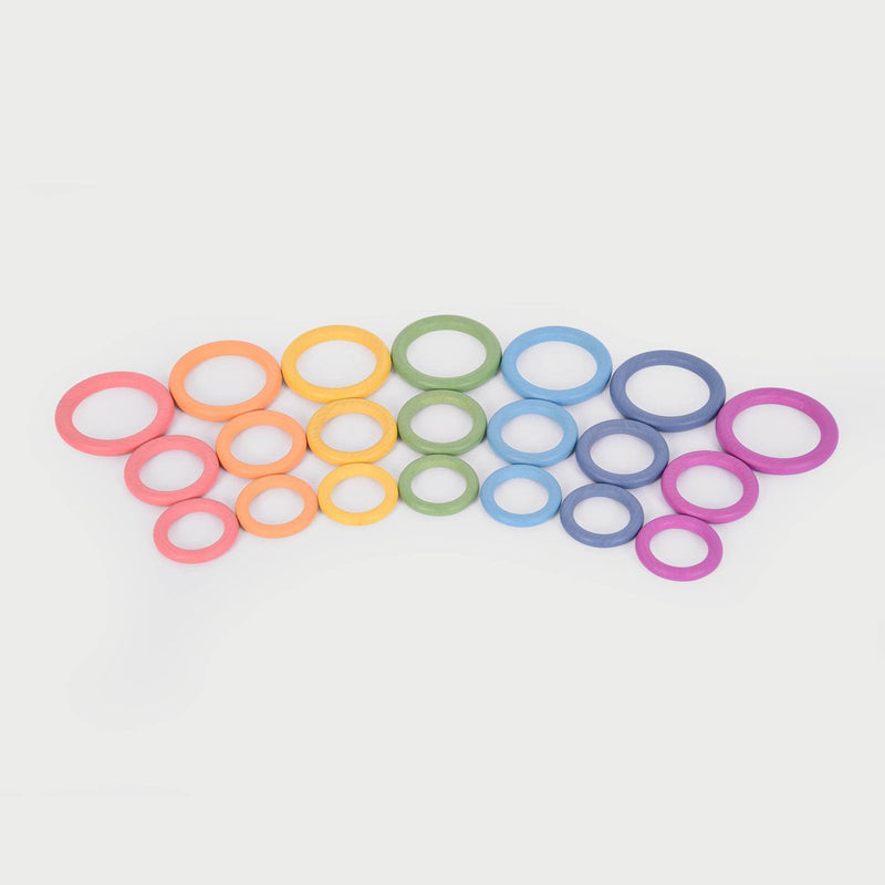 Tickit ® regenboog houten ringen