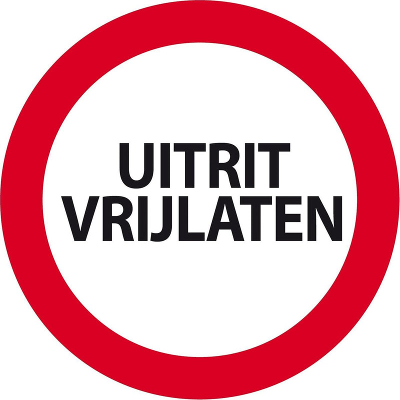 Carpoint bord uitrit vrijlaten ø 24 cm – kunststof – opvallend rood wit zwart – eenvoudige montage