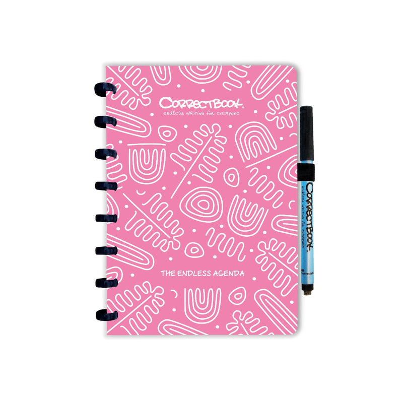 Correctbook endless agenda a5, uitwisbaar herbruikbaar, blossom pink (roze)