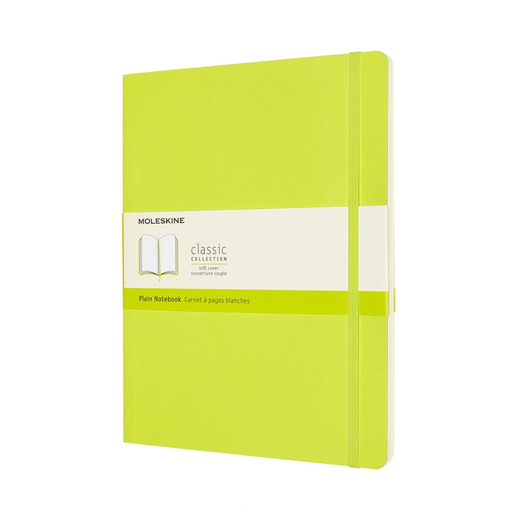 Moleskine classic notitieboek - extra large - softcover - blanco - citroen groen