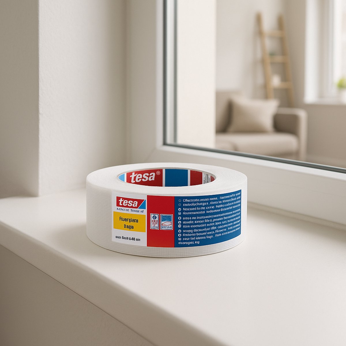 Tesa - glasvezel tape - gipsplaat - 90m - 48mm