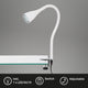 Briloner elasti - klemlamp - bedlamp - met snoer - met aan uit schakelaar - klemspot flexibele - warm wit 3000k - 3w - 250 lm - ip20