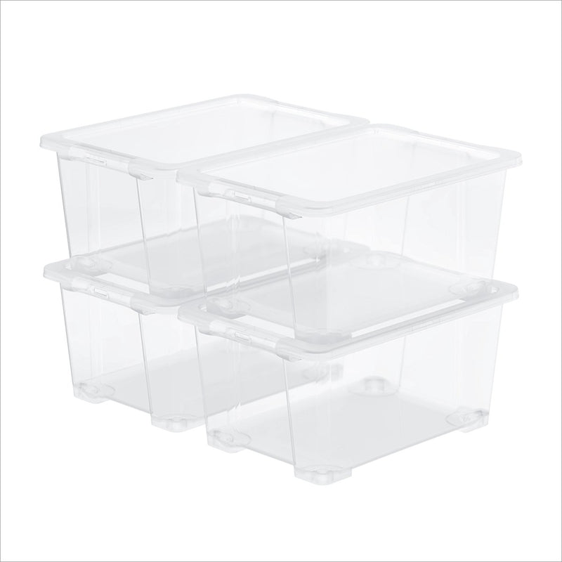 Rotho core basic opbergbox - set van 4 - stapelbaar - 44 ltr