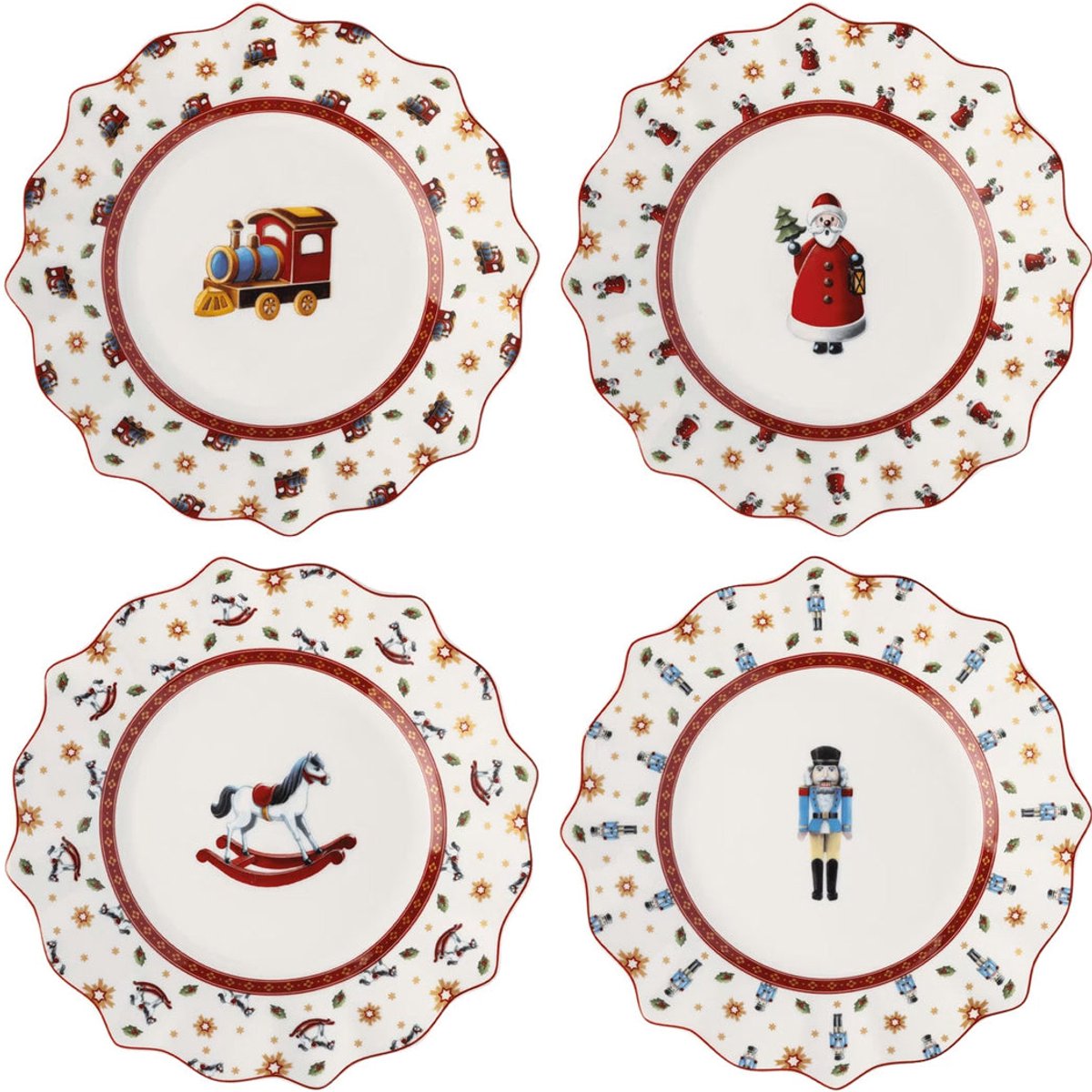 Merkloos sans marque villeroy boch toy's delight anniversary bord 24 cm 4 stuks