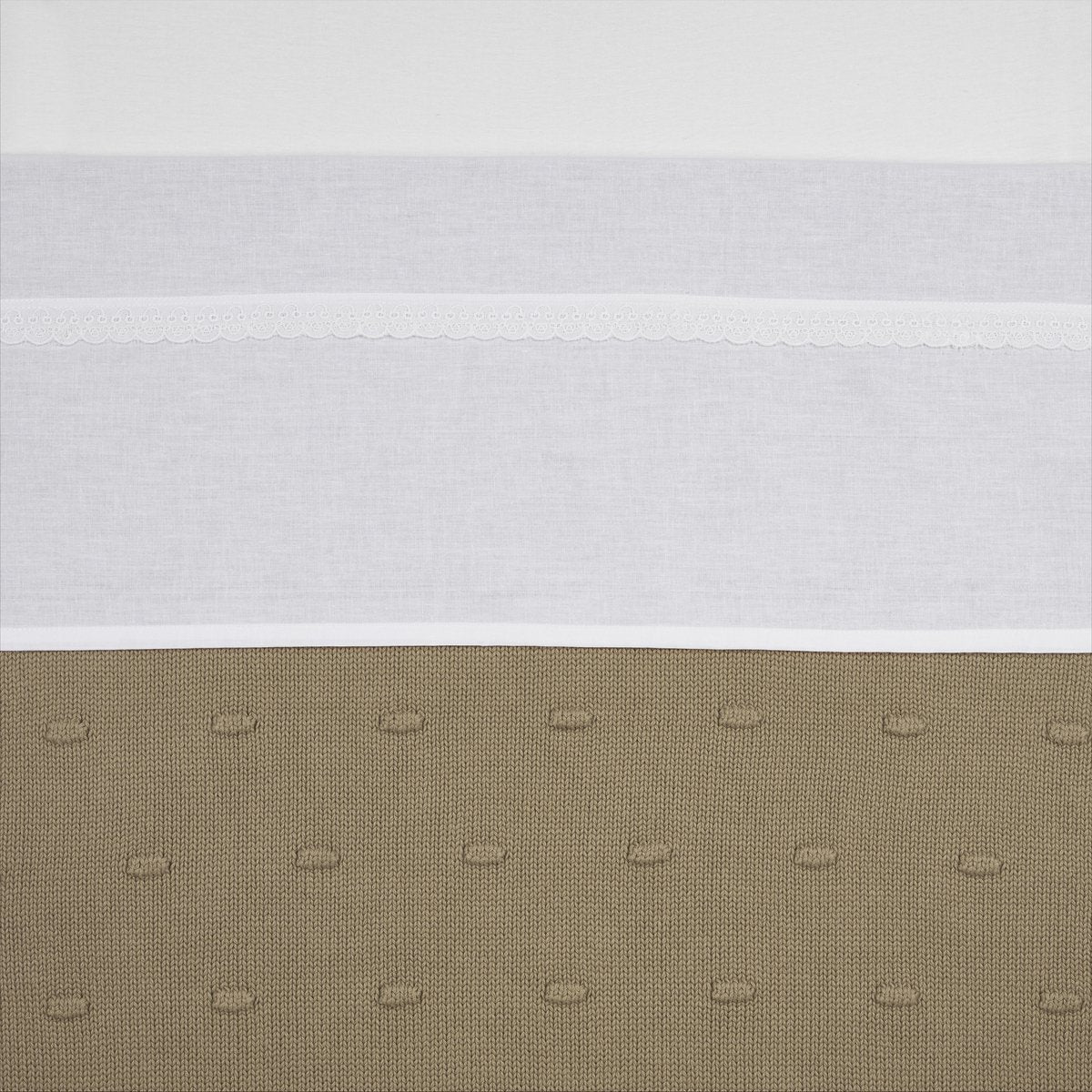 Meyco baby lace ledikant laken - white - 100x150cm - 0.3 tog