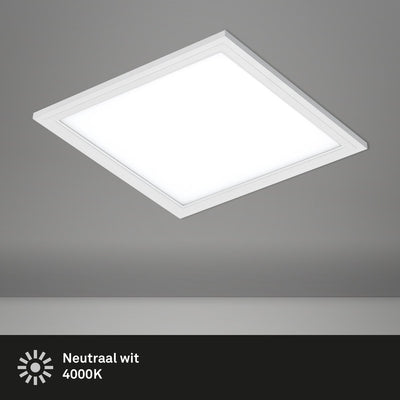 Briloner simple - led plafonniére - plafondlamp paneel - neutral wit licht 4.000 k - 1.300 lm - 12w - 29.5 x 29.5 cm - wit