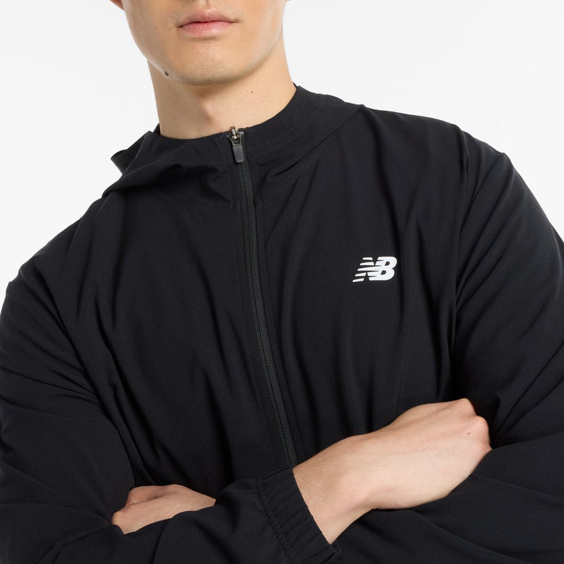 New balance sport woven jacket heren sportjas - black
