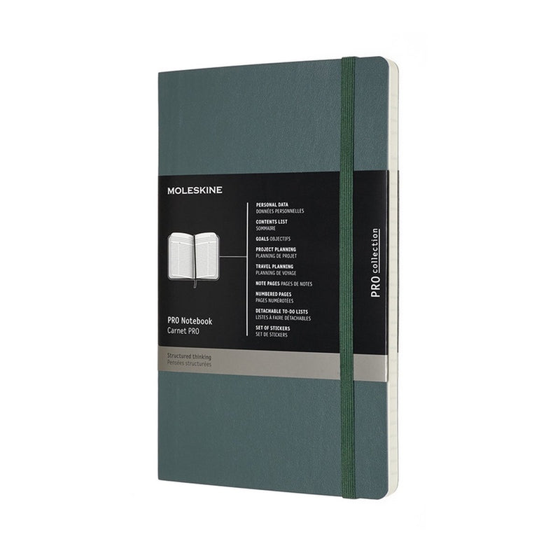 Moleskine professional notitieboek - large - softcover - bos groen