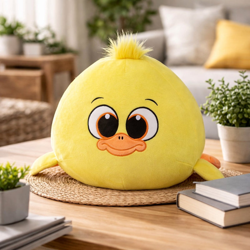 Eddy toys pluche eend knuffel - 40 cm - superzacht en knuffelbaar - leuk cadeau voor kinderen - zachte vulling - geschikt voor alle leeftijden - ideaal om te knuffelen - geel