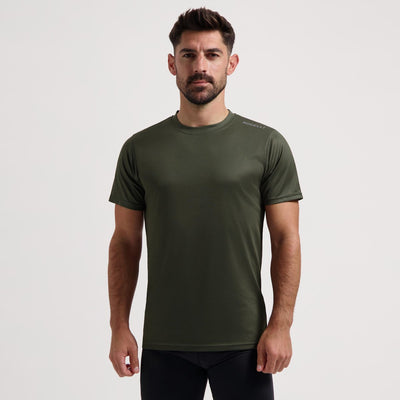 Rogelli promo hardloopshirt heren - korte mouwen - legergroen - l
