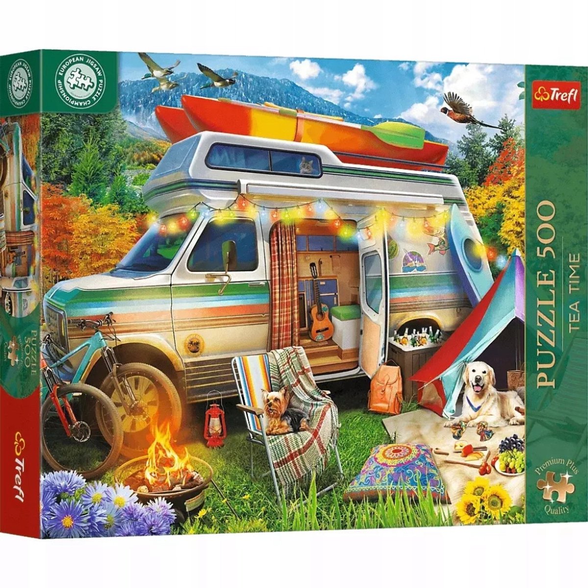 Trefl puzzel 500 stukken: tea time camper - premium kwaliteit