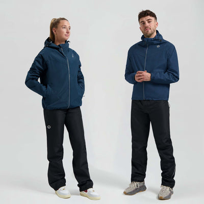 Rogelli commuter core regenpak unisex - waterdicht - blauw zwart - xl