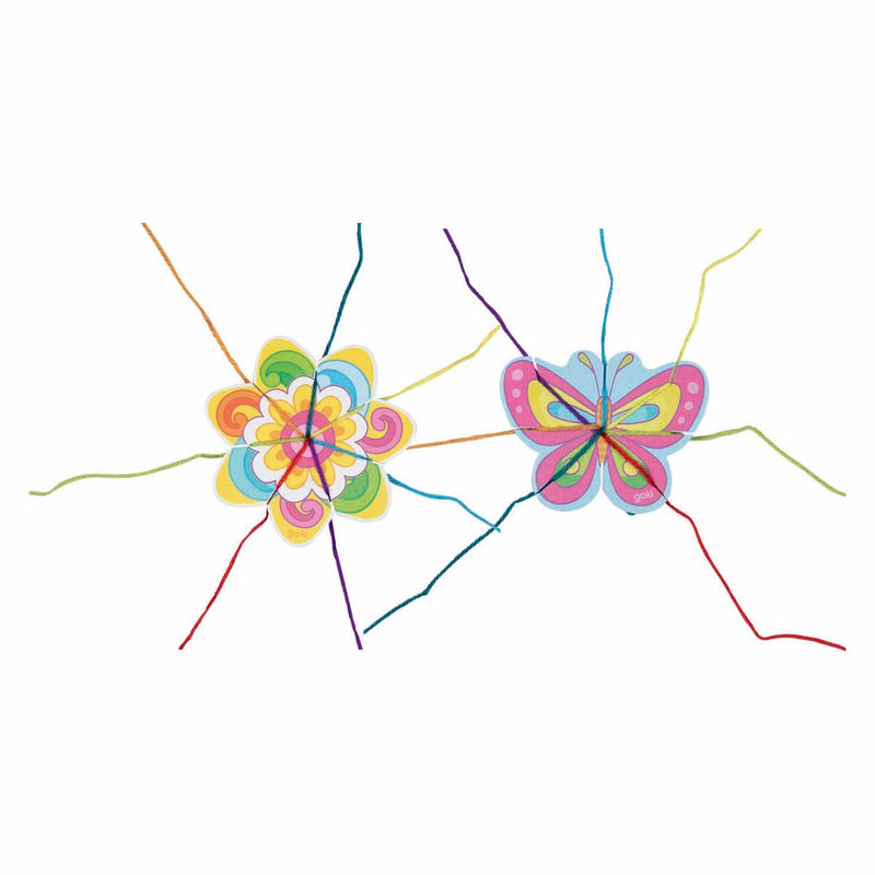 Goki breiwerk speelgoed bloem en vlinder creatief handwerk.