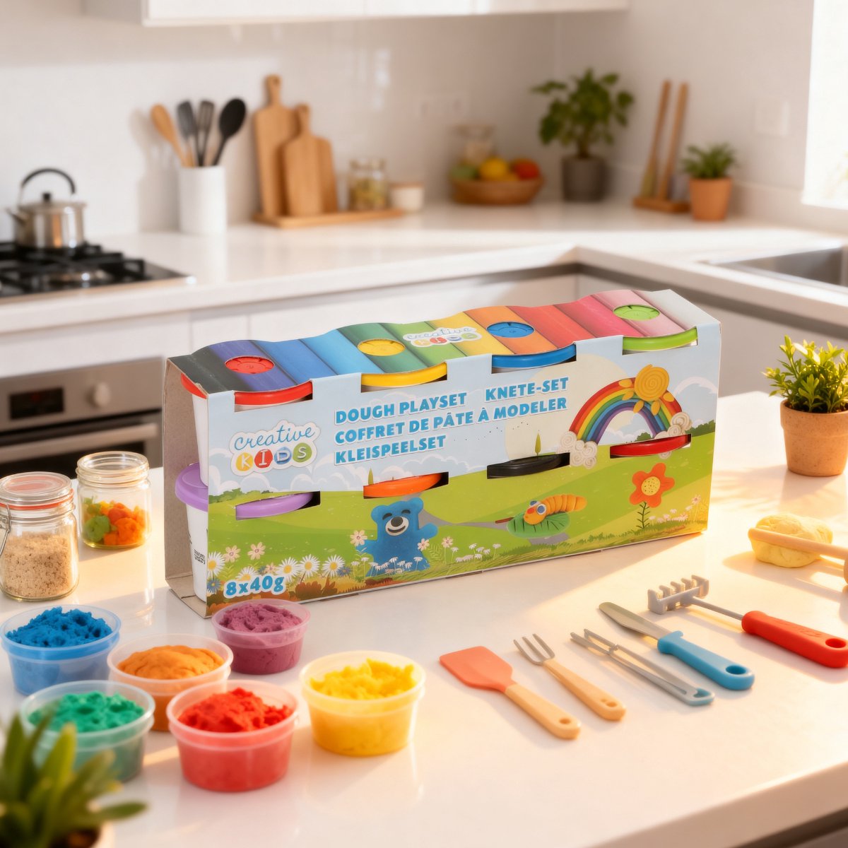 Creative kids dough playset 8x40g