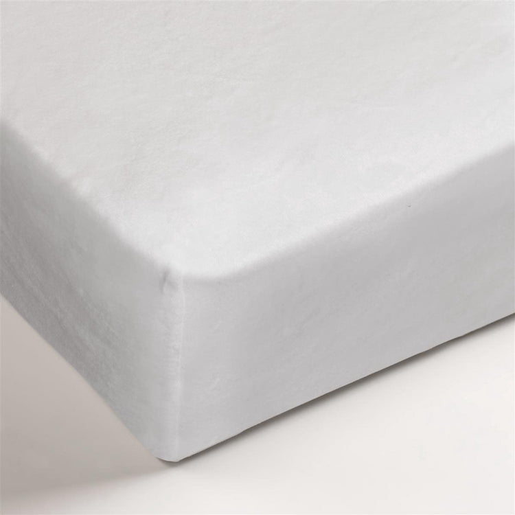 Ambiante - polyester - molton - hoeslaken - tweepersoons - 140x200 210 cm - wit