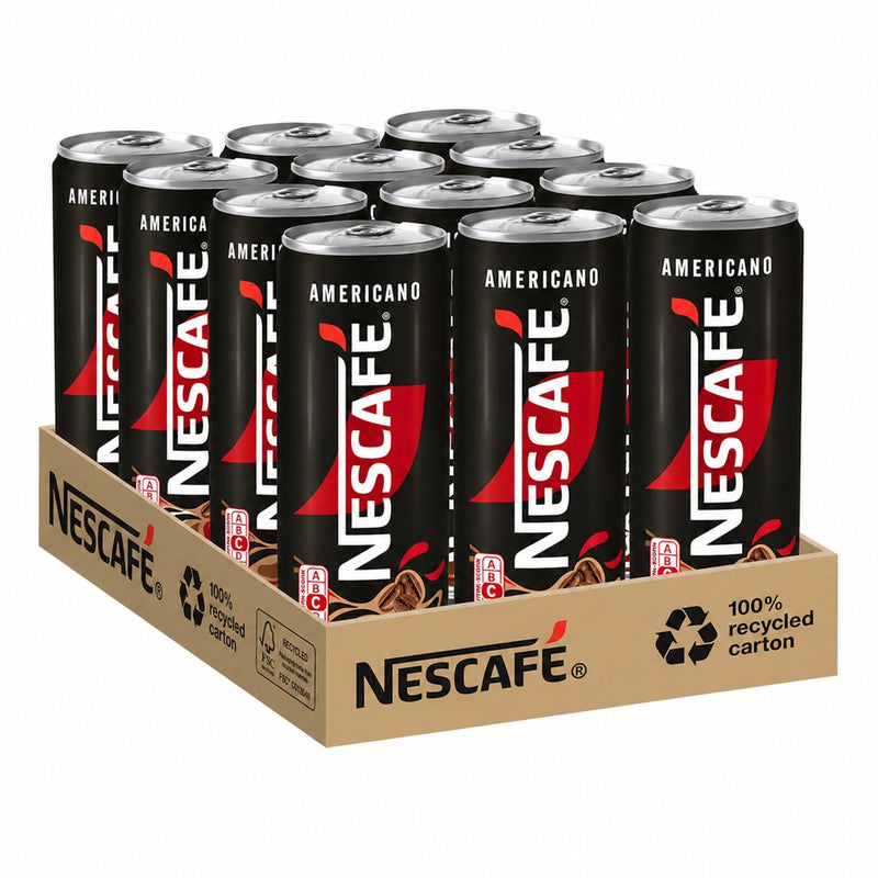 Nescafé - americano ijskoffie - 12 blikken a 250ml