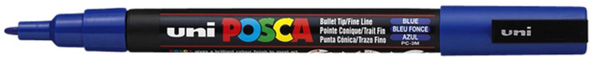 Posca markeerstift pc-3m blauw 6 stuks