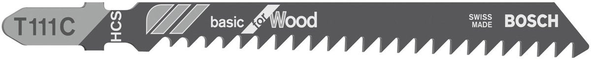 Bosch - decoupeerzaagblad t 111 c basic for wood - 100 stuks