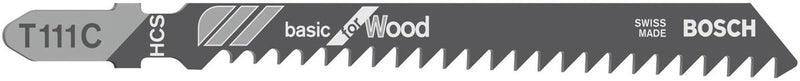 Bosch - decoupeerzaagblad t 111 c basic for wood - 100 stuks