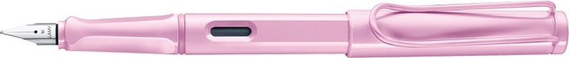 Lamy safari lightrose vulpen – vulpen met ergonomisch gripstuk gepolijste stalen penpunt in schrijfdikte m – robuuste asa-kunststof – inclusief inktpatroon t 10 blauw – voor rechtshandigen