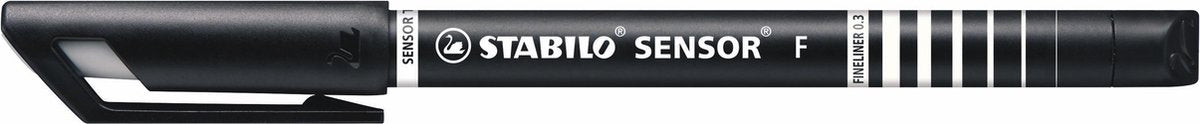 Stabilo sensor - fineliner 0,3 mm - zwart - per stuk