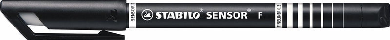 Stabilo sensor - fineliner 0,3 mm - zwart - per stuk
