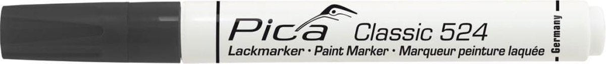 Pica 524 46 classic industrie verf lak marker - zwart - 2-4 mm rond
