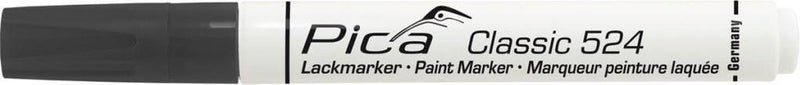 Pica 524 46 classic industrie verf lak marker - zwart - 2-4 mm rond