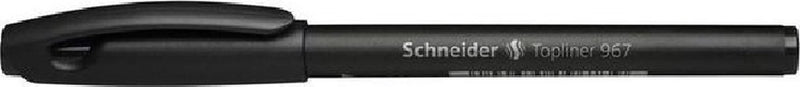 Schneider schrijfwaren schneider fineliner - topliner 967 - 0,4 mm - zwart - doos a 10 stuks - s-9671