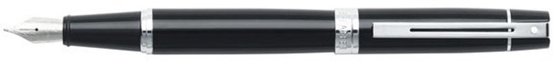 Sheaffer vulpen - 300 e9312 - m - glossy black chrome plated - sf-e0931253
